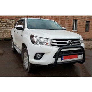 Defensa Delantera WT007 Negra (Acero Inoxidable) Toyota Hilux 2015- foto 2