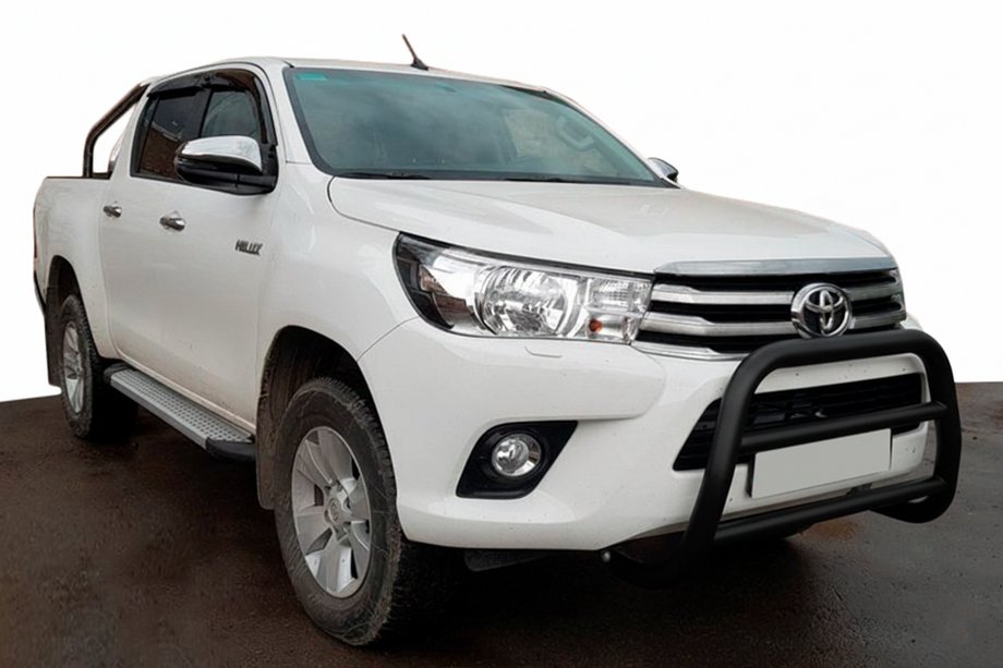 Toyota Hilux 2015- Defensa Delantera WT007 Negra (Acero Inoxidable) Image