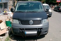 Volkswagen T5 Transporter 2003-2010 Defensa Delantera ST006-04 Parrilla Black (Acero Inoxidable) foto 3