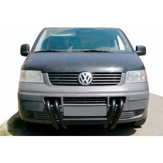 Defensa Delantera ST006-04 Parrilla Black (Acero Inoxidable) Volkswagen T5 Transporter 2003-2010 foto 1