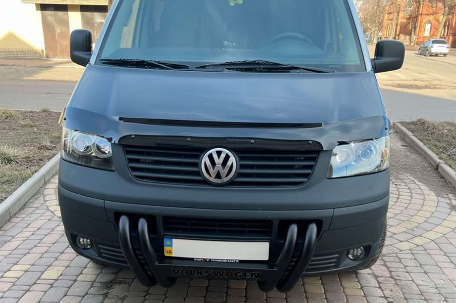 Volkswagen T5 Transporter 2003-2010 Defensa Delantera ST006-04 Parrilla Black (Acero Inoxidable) Foto 2