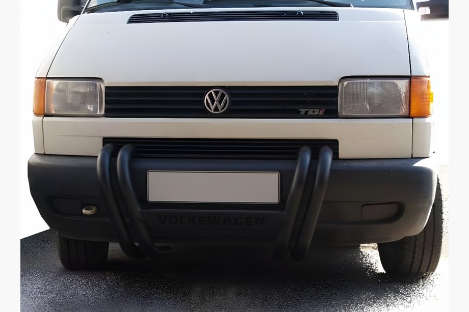 Volkswagen T4 Transporter 1990-2003 Defensa Delantera ST006 Negra (Acero Inoxidable) Image