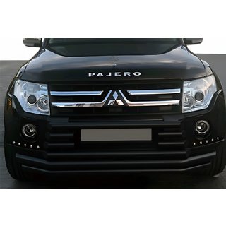 Defensa Delantera ST015-9 Negra (Acero Inoxidable) Mitsubishi Pajero Wagon IV 2006-2021