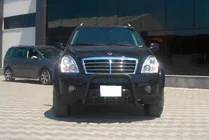 SsangYong Rexton I 2001-2017 Defensa Delantera QT006 Negra (Acero Inoxidable) foto 4