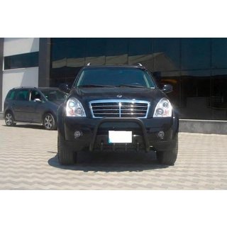 Defensa Delantera QT006 Negra (Acero Inoxidable) SsangYong Rexton I 2001-2017 foto 4