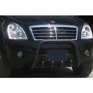 Defensa Delantera QT006 Negra (Acero Inoxidable) SsangYong Rexton I 2001-2017 foto 1