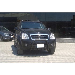 Defensa Delantera QT006 Negra (Acero Inoxidable) SsangYong Rexton I 2001-2017 foto 2