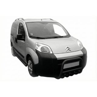 Defensa Delantera QT006 Negra (Acero Inoxidable) Fiat Fiorino/Qubo 2008-2024 foto 2
