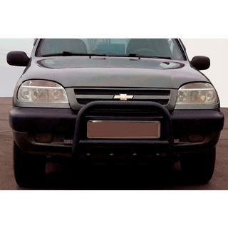 Defensa Delantera QT006 Negra (Acero Inoxidable)
