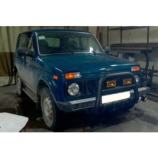 Defensa Delantera QT006 Negra (Acero Inoxidable) Lada Niva та Urban 1977- foto 4