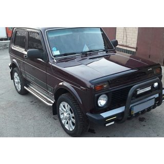 Defensa Delantera QT006 Negra (Acero Inoxidable) Lada Niva та Urban 1977- foto 1