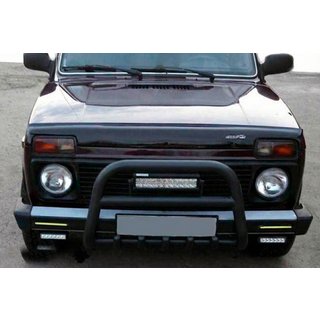 Defensa Delantera QT006 Negra (Acero Inoxidable) Lada Niva та Urban 1977- foto 3