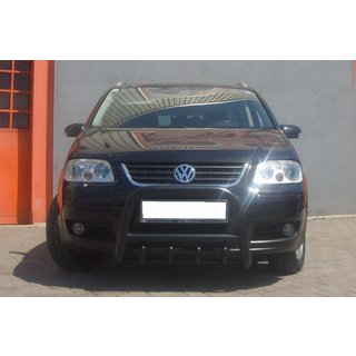 Defensa Delantera QT006 Negra (Acero Inoxidable) Volkswagen Touran 2003-2010 foto 4