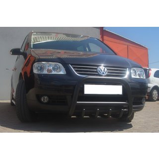 Defensa Delantera QT006 Negra (Acero Inoxidable) Volkswagen Touran 2003-2010 foto 3