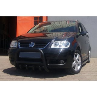 Defensa Delantera QT006 Negra (Acero Inoxidable) Volkswagen Touran 2003-2010 foto 2
