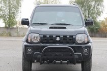 Suzuki Jimny 1998-2018 Defensa Delantera QT006 Negra (Acero Inoxidable) foto 1