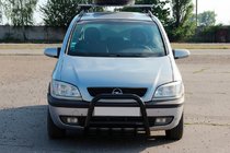 Opel Zafira A 1998-2005 Defensa Delantera QT006 Negra (Acero Inoxidable) foto 1