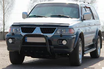 Mitsubishi Pajero Sport 1996-2007 Defensa Delantera QT006 Negra (Acero Inoxidable) foto 3