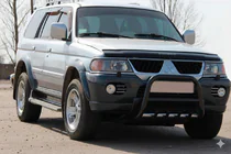 Mitsubishi Pajero Sport 1996-2007 Defensa Delantera QT006 Negra (Acero Inoxidable) foto 2