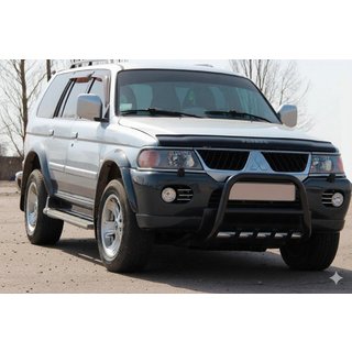 Defensa Delantera QT006 Negra (Acero Inoxidable) Mitsubishi Pajero Sport 1996-2007 foto 2