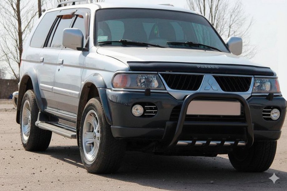 Mitsubishi Pajero Sport 1996-2007 Defensa Delantera QT006 Negra (Acero Inoxidable) Foto 2
