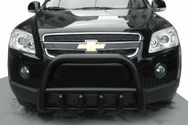 Chevrolet Captiva 2006-2019 Defensa Delantera QT006 Negra (Acero Inoxidable) foto 1