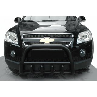 Defensa Delantera QT006 Negra (Acero Inoxidable) Chevrolet Captiva 2006-2019