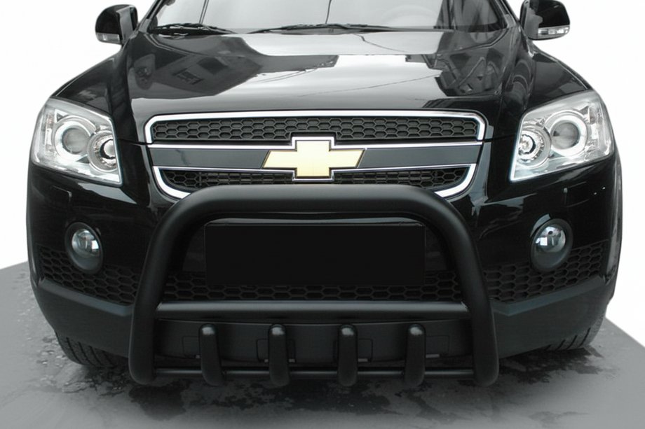 Chevrolet Captiva 2006-2019 Defensa Delantera QT006 Negra (Acero Inoxidable) Image