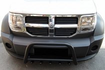Dodge Nitro 2006-2011 Defensa Delantera QT006 Negra (Acero Inoxidable) foto 1
