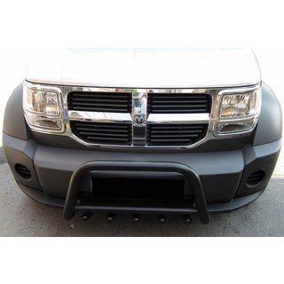 Defensa Delantera QT006 Negra (Acero Inoxidable) Dodge Nitro 2006-2011