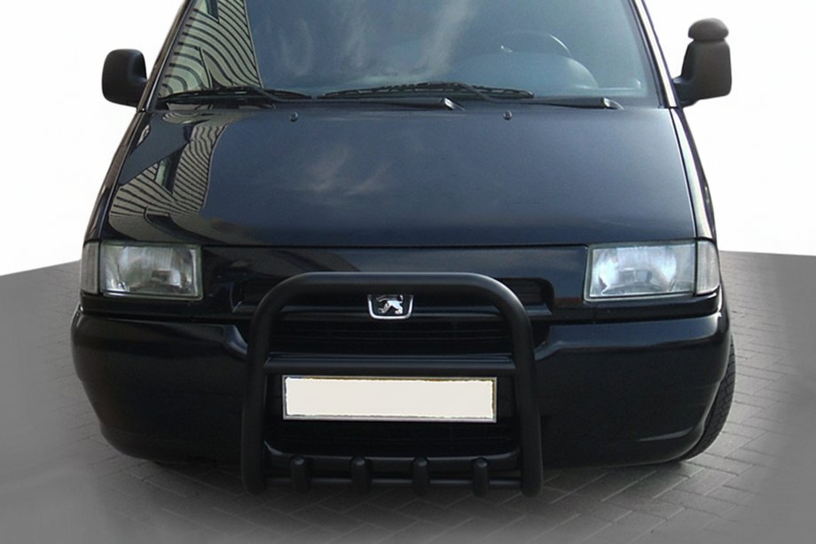 Citroen Jumpy 1996-2007 Defensa Delantera QT006 Negra (Acero Inoxidable) Image