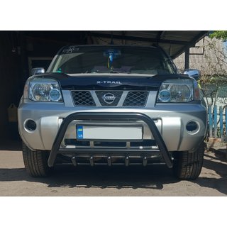 Defensa Delantera QT006 Negra (Acero Inoxidable) Nissan X-trail T30 2002-2007 foto 1