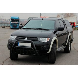 Defensa frontal Black (acero inoxidable) Mitsubishi L200 2006-2015 foto 3