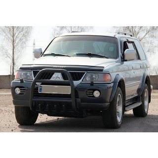 Defensa Delantera QT007 Negra (Acero Inoxidable) Mitsubishi Pajero Sport 1996-2007 foto 1