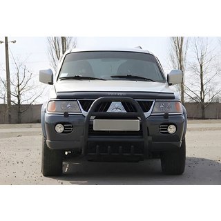 Defensa Delantera QT007 Negra (Acero Inoxidable) Mitsubishi Pajero Sport 1996-2007 foto 3