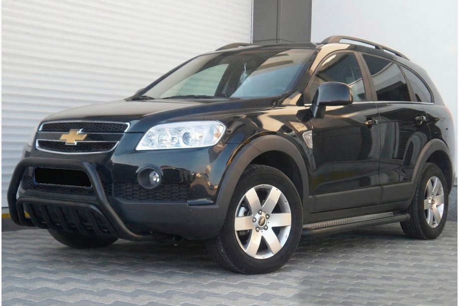 Chevrolet Captiva 2006-2019 Defensa Delantera WT002 Negra (Acero Inoxidable) Image