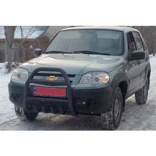 Defensa Delantera QT007 Negra (Acero Inoxidable) foto 1
