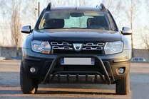 Dacia Duster 2008-2018 Defensa Delantera WT002 Negra (Acero Inoxidable) foto 2