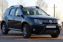 Renault Duster 2008–2017 Defensa Delantera WT002 Negra (Acero Inoxidable) foto 1