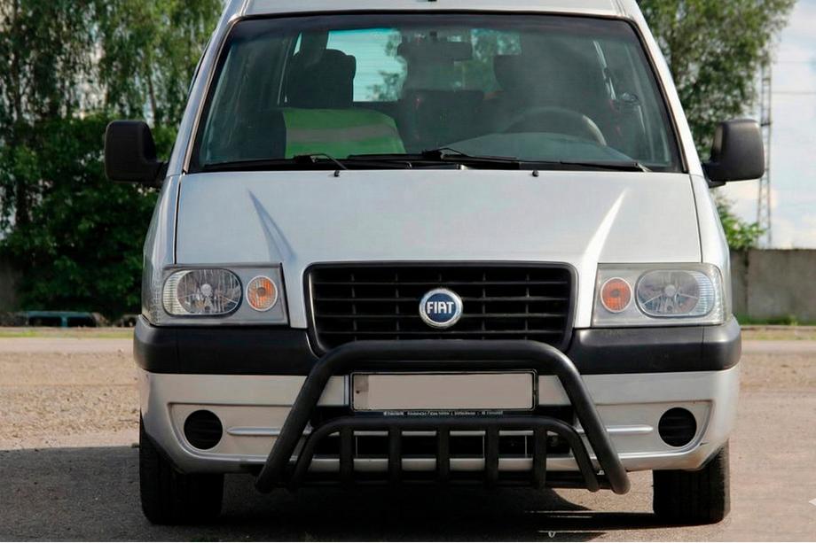 Fiat Scudo 1996-2007 Defensa Delantera WT002 Negra (Acero Inoxidable) Image