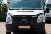 Ford Transit 2000–2014 Defensa Delantera WT002 Negra (2006-2014, Acero Inoxidable) foto 2