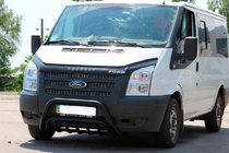 Ford Transit 2000–2014 Defensa Delantera WT002 Negra (2006-2014, Acero Inoxidable) foto 1