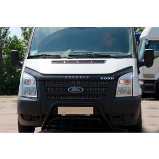 Defensa Delantera WT002 Negra (2006-2014, Acero Inoxidable) Ford Transit 2000–2014 foto 2