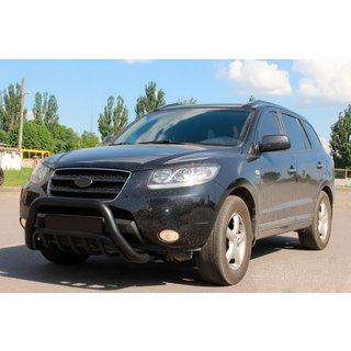 Defensa Delantera WT002 Negra (Acero Inoxidable) Hyundai Santa Fe 2 2006-2012 foto 1