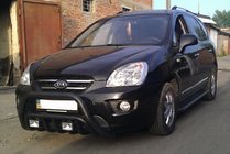 Kia Carens 1999-2012 Defensa Delantera WT002 Negra (Acero Inoxidable) foto 2