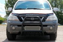 Kia Sorento I BL 2002-2009 Defensa Delantera QT007 Negra (Acero Inoxidable) foto 2