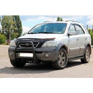 Defensa Delantera QT007 Negra (Acero Inoxidable) Kia Sorento I BL 2002-2009 foto 1
