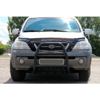 Defensa Delantera QT007 Negra (Acero Inoxidable) Kia Sorento I BL 2002-2009 foto 2