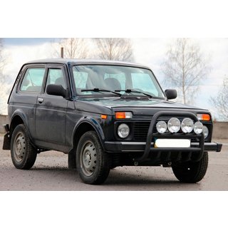 Defensa Delantera QT007 Negra (Acero Inoxidable) Lada Niva та Urban 1977- foto 3