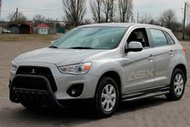 Mitsubishi ASX 2010-2023 Defensa Delantera WT002 Negra (Acero Inoxidable) foto 2
